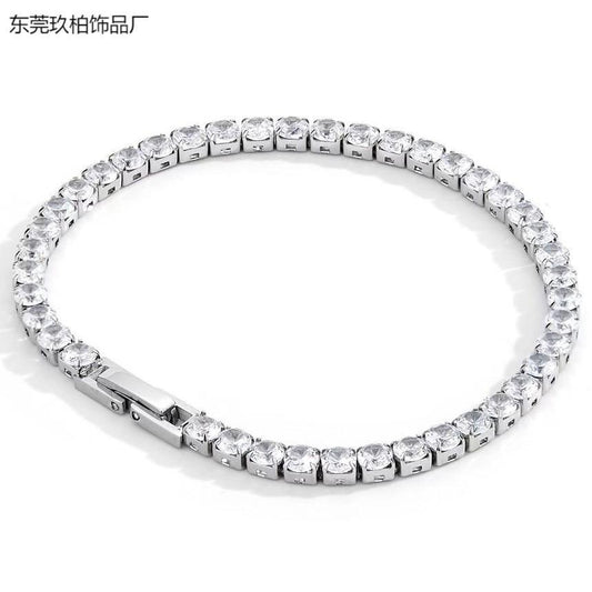 Tennis Chain Single-Row Bracelet — 4MM of Everyday Elegance
