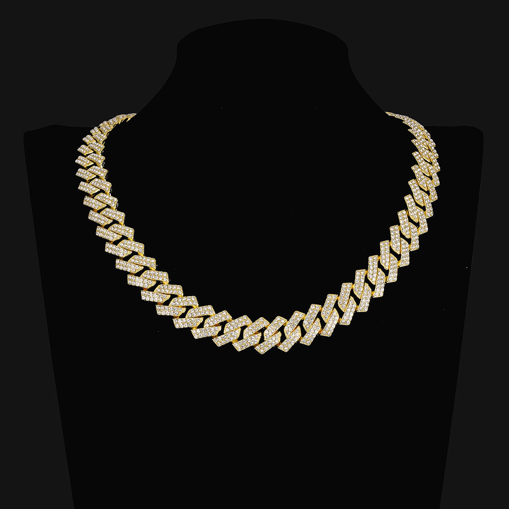 Cuban Chain 15MM — Diamond-Encrusted Statement Necklace