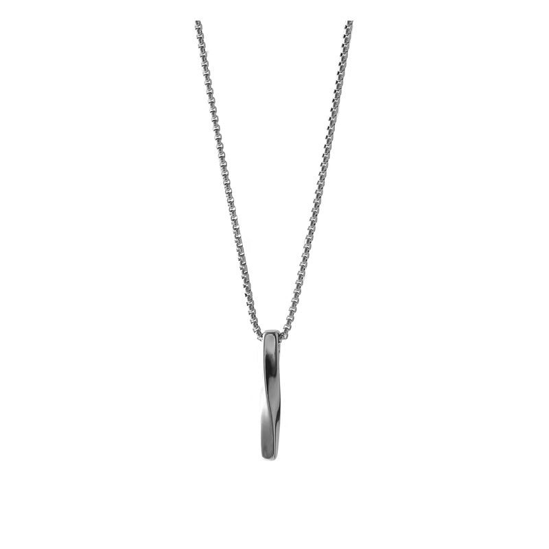 Refined Edge – Titanium Steel Strip Pendant Necklace