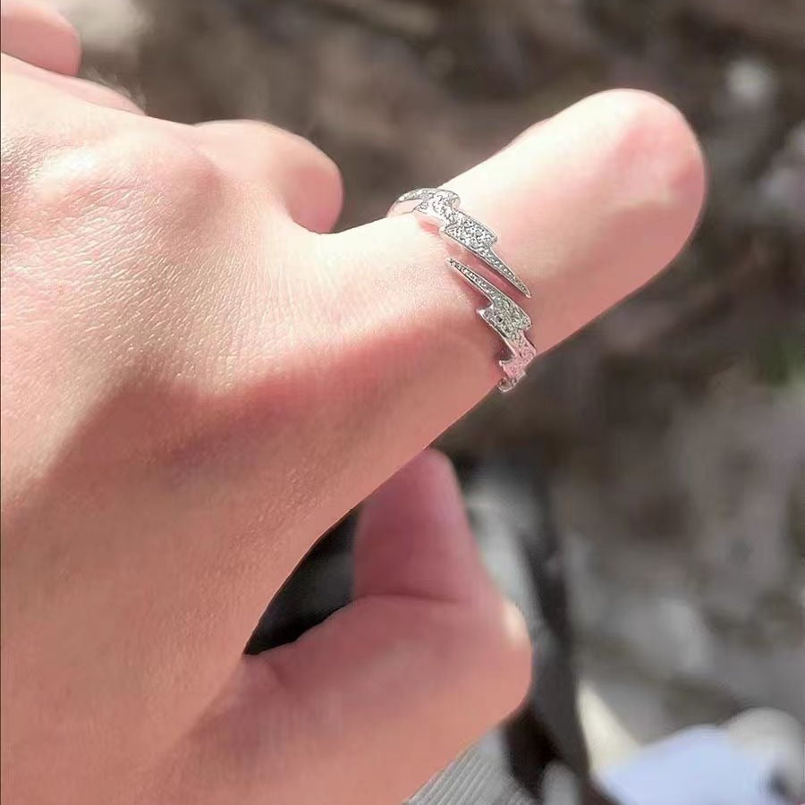 Shock Value — Lightning Open Finger Ring