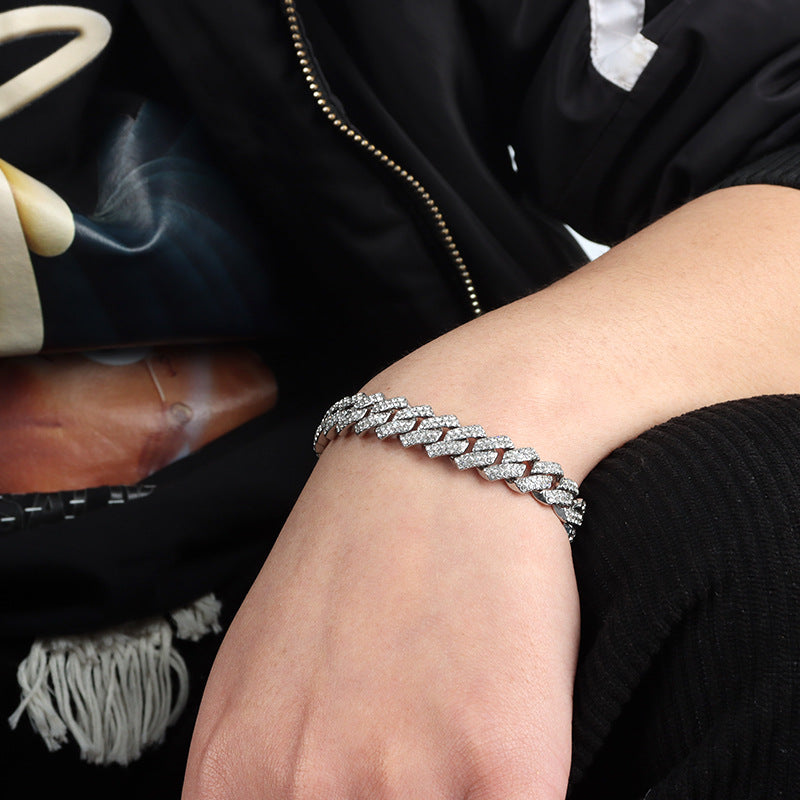 Cuban Bracelet 15MM — Fully Diamond-Encrusted Luxury