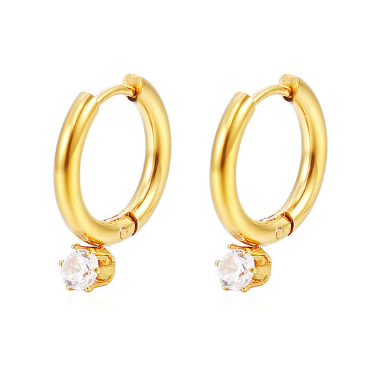 Six-Claw Mini Diamond Earrings