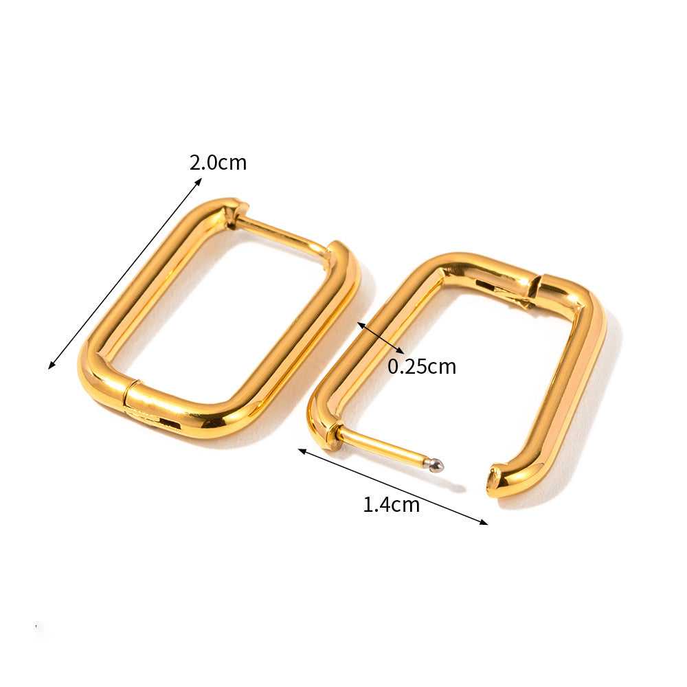 Urban Edge Geometric Titanium Earrings