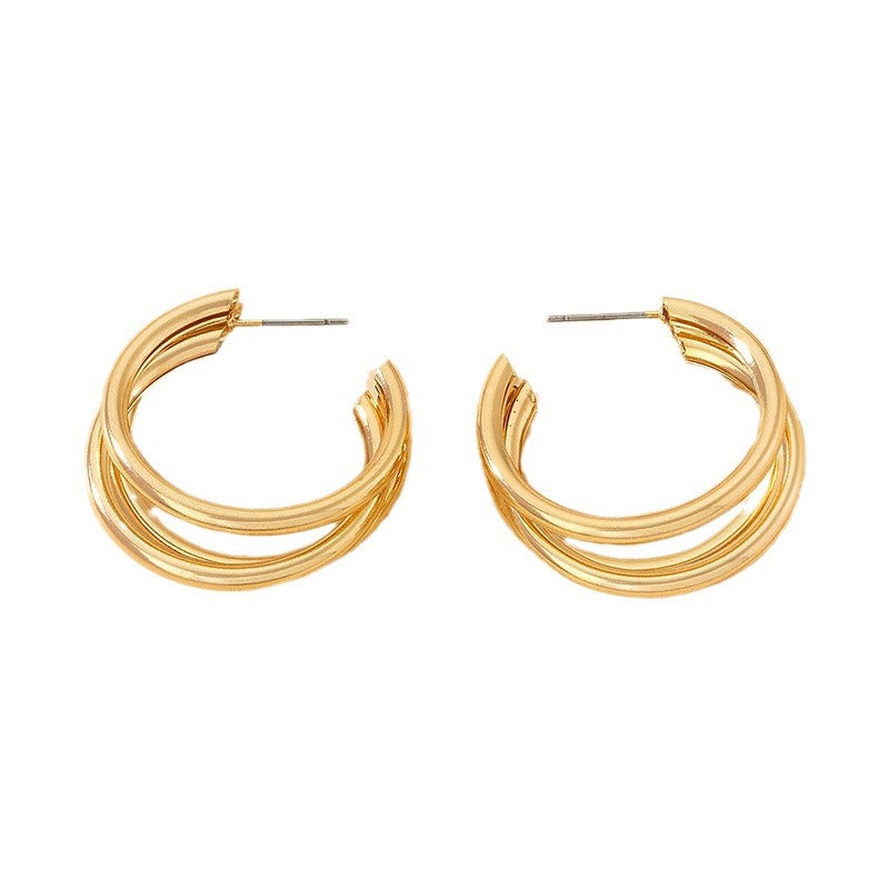 Gold Circle Earrings – 18K Gold-Plated