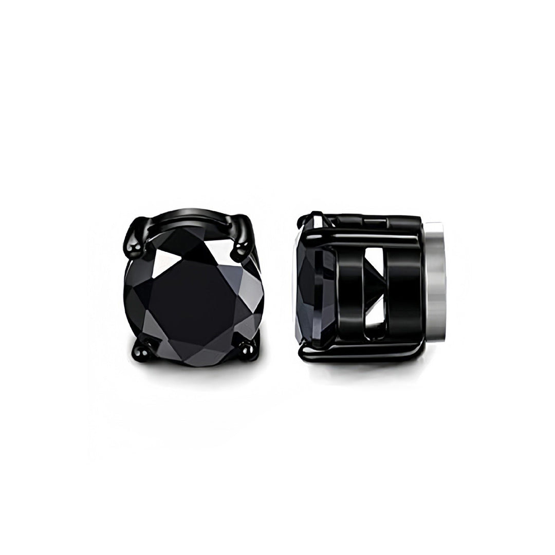 Men’s Magnetic Zircon Earrings – No Piercing, Stainless Steel
