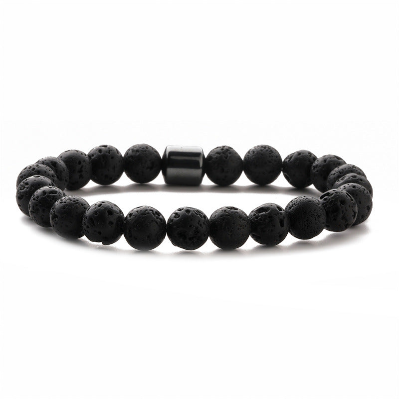 Elemental Strength: 8mm Natural Stone Beaded Bracelet