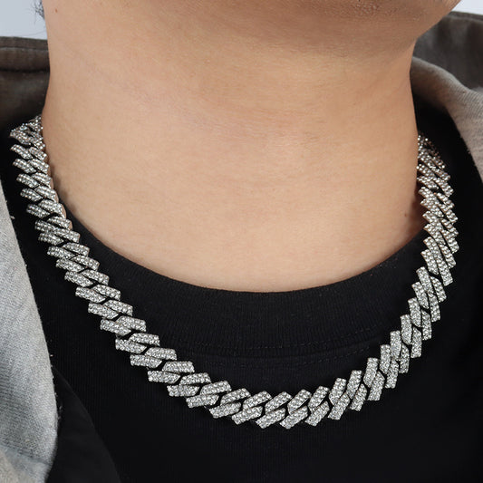 Cuban Chain 15MM — Diamond-Encrusted Statement Necklace