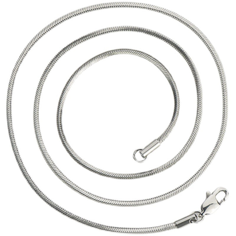 Steel Edge — Men’s Titanium Steel Snake Bone Chain (1.2mm, 60cm)