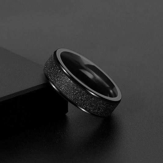 Effortless Strength — Frosted Titanium Steel Ring (6mm)