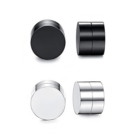 Men's Magnetic Earrings – Non-Pierced Stainless Steel Studs